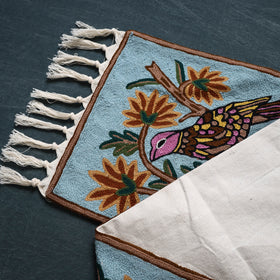 Original Kashmiri Chain Stitch Crewel Hand Embroidery Dining Table Runner (4 x 1 Feet) 38
