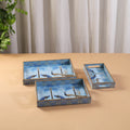 Handcrafted Enamel Coated Rectangle Wooden Serving Trays (Set of 3) 12