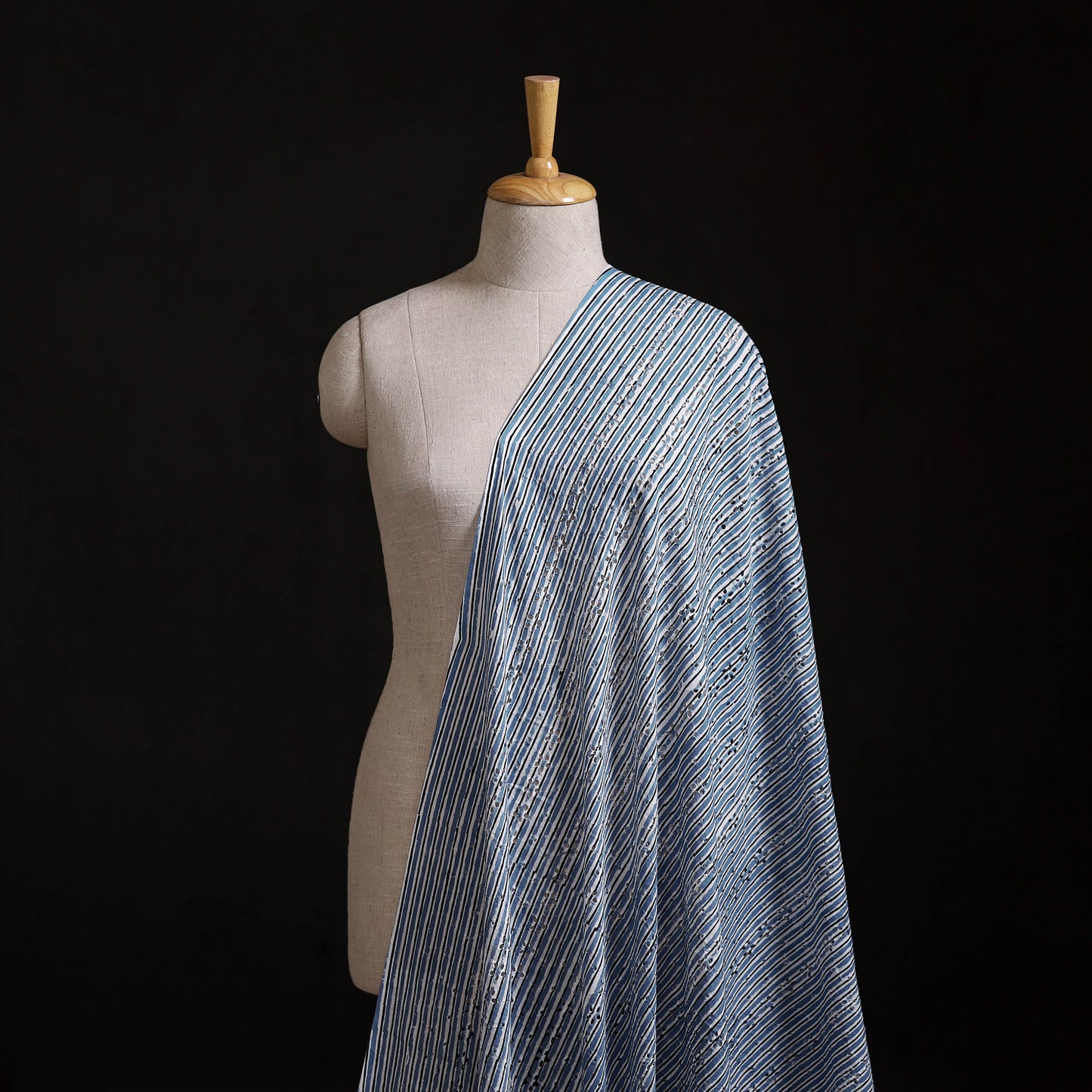 Sanganeri Hand Block Print Pure Cotton Floral Hakoba Fabric 19