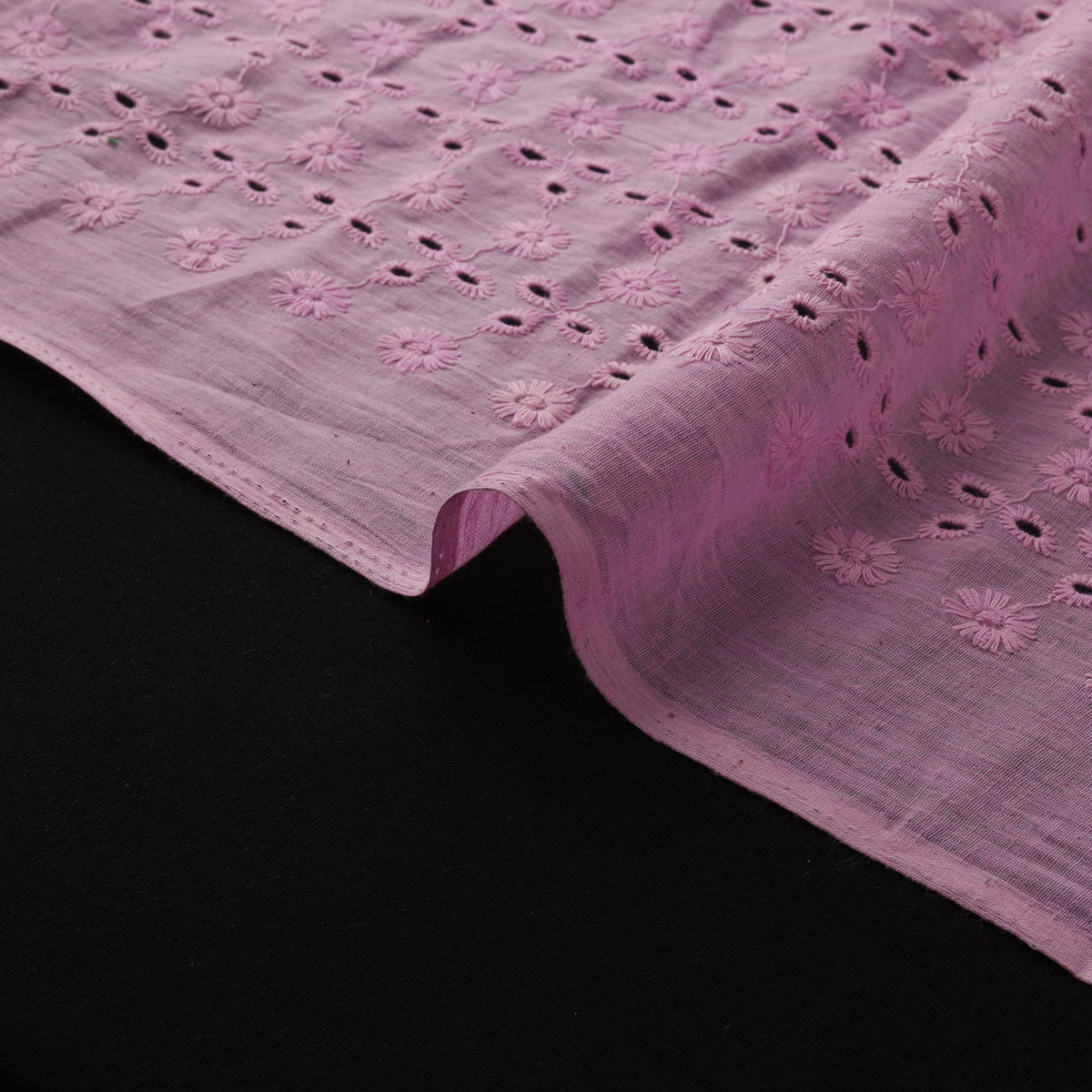 Floral Embroidered Cotton Hakoba Fabric 20