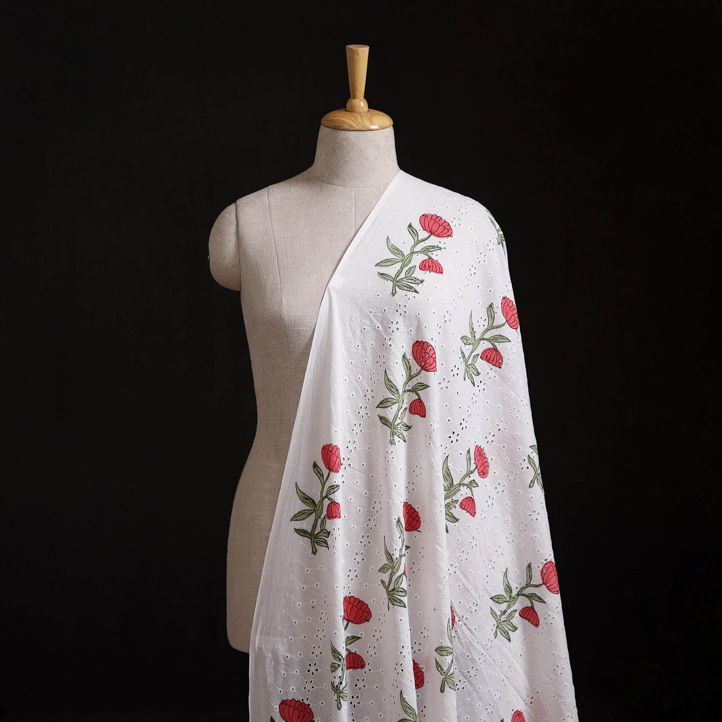Sanganeri Hand Block Print Pure Cotton Floral Hakoba Fabric 17