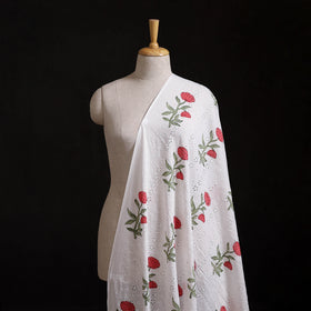 Sanganeri Hand Block Print Pure Cotton Floral Hakoba Fabric 17