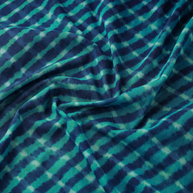 Blue - Leheriya Tie-Dye Mothra Cotton Fabric 06