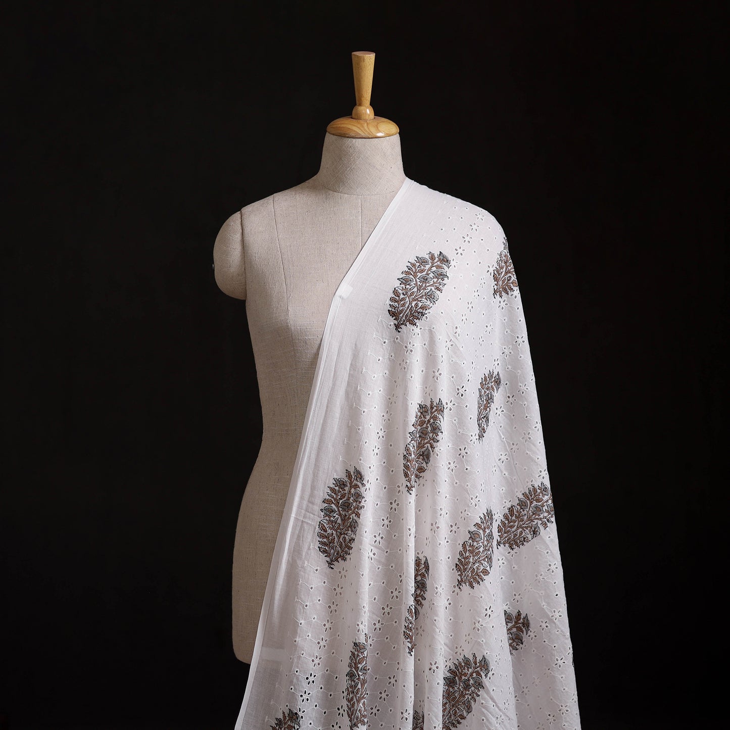 Sanganeri Hand Block Print Pure Cotton Floral Hakoba Fabric 16