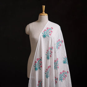 Sanganeri Hand Block Print Pure Cotton Floral Hakoba Fabric 15