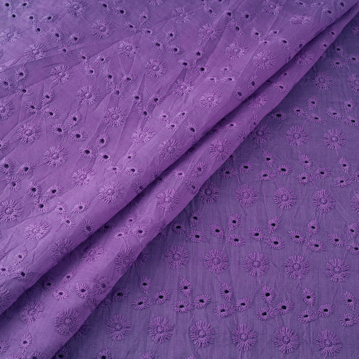 Floral Embroidered Cotton Hakoba Fabric 21