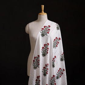 Sanganeri Hand Block Print Pure Cotton Floral Hakoba Fabric 12