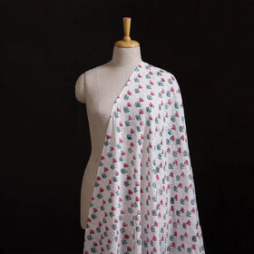 Sanganeri Hand Block Print Pure Cotton Floral Hakoba Fabric 11