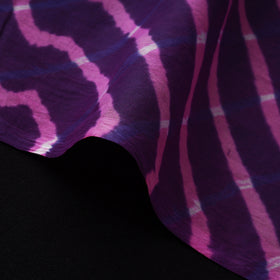 Purple - Leheriya Tie-Dye Mothra Cotton Fabric 07