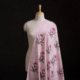 Sanganeri Hand Block Print Pure Cotton Floral Hakoba Fabric 10