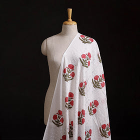 Sanganeri Hand Block Print Pure Cotton Floral Hakoba Fabric 09