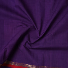 Purple - Handloom Mangalagiri Cotton Fabric with Zari Border 05