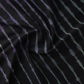 Black - Leheriya Tie-Dye Cotton Fabric 08