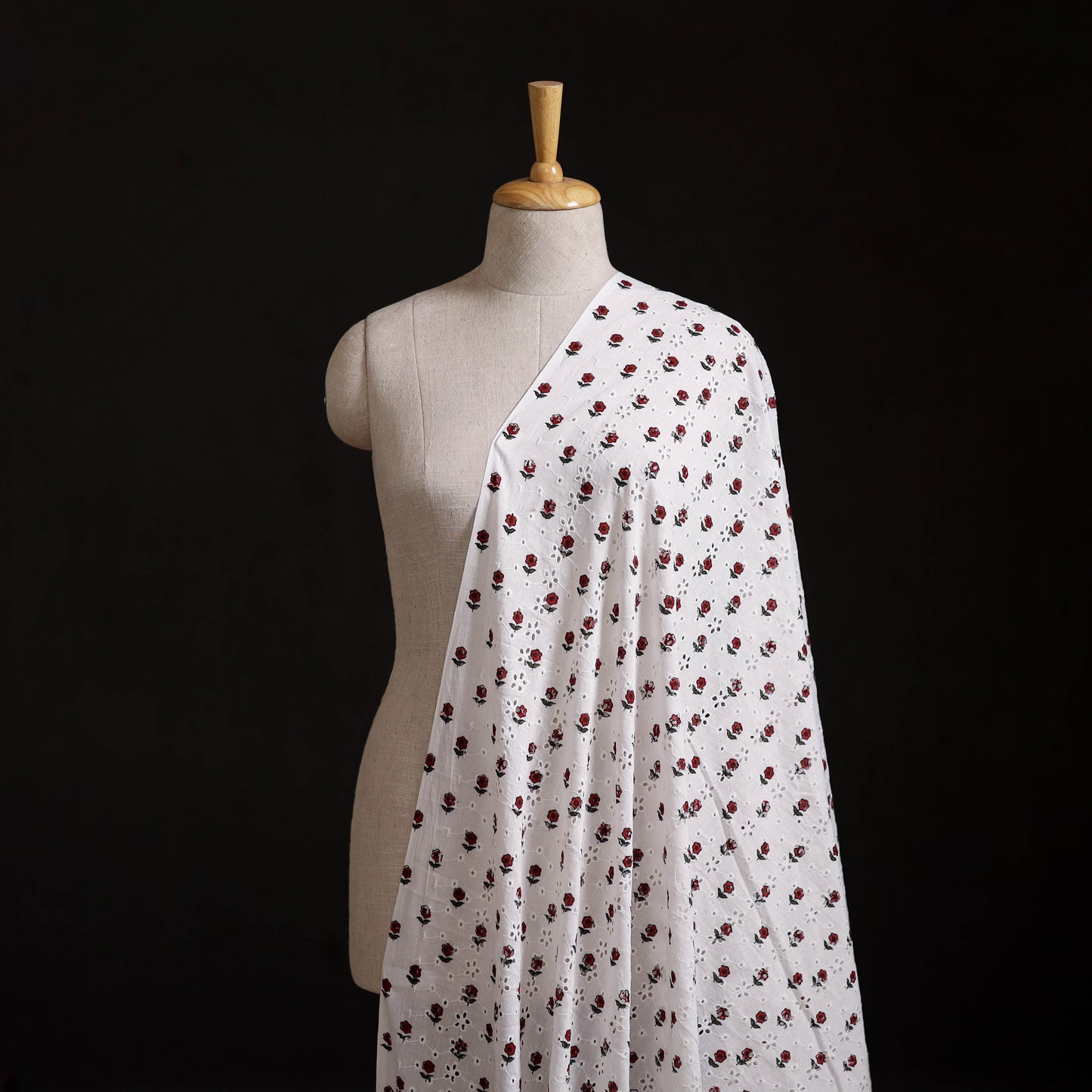 Sanganeri Hand Block Print Pure Cotton Floral Hakoba Fabric 03