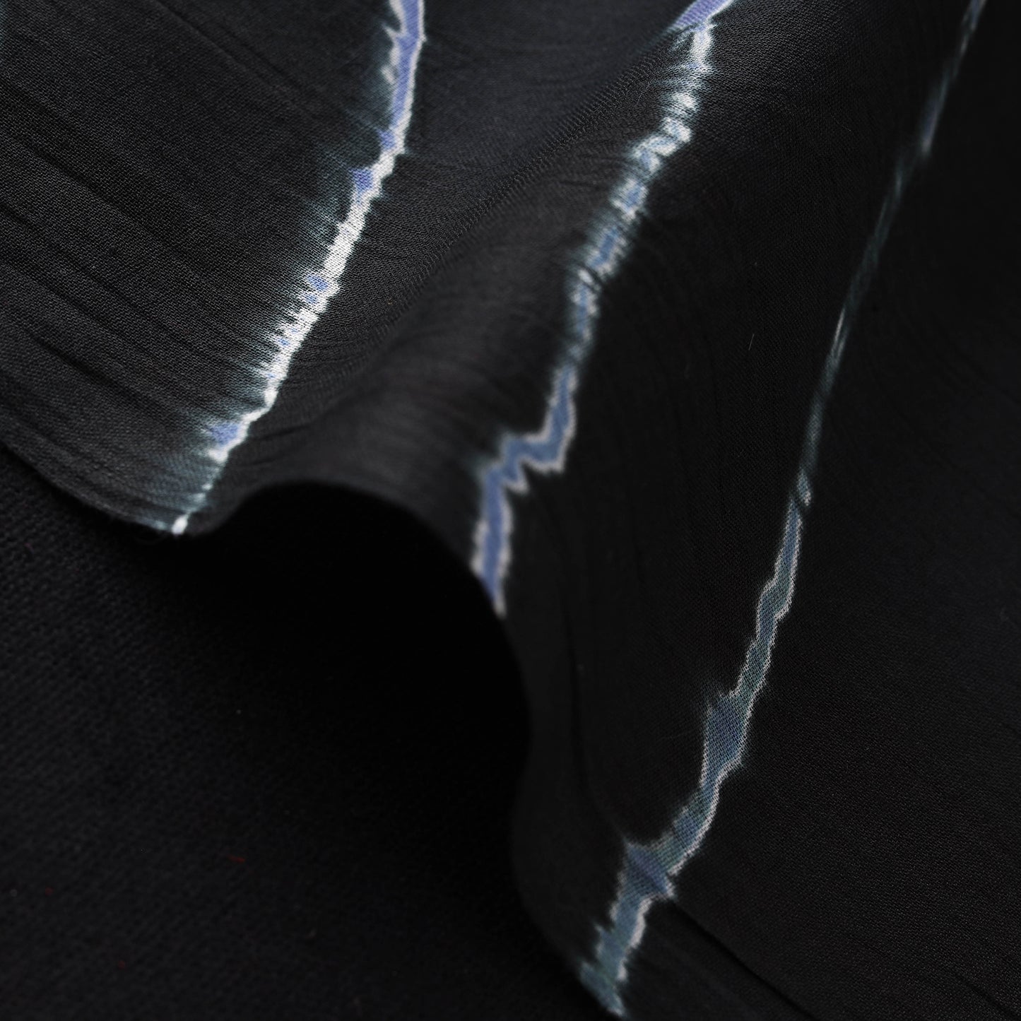 Black - Leheriya Tie-Dye Cotton Fabric 08