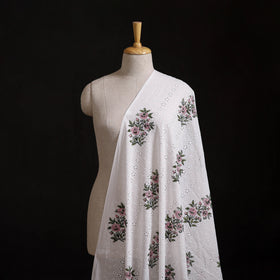Sanganeri Hand Block Print Pure Cotton Floral Hakoba Fabric 02