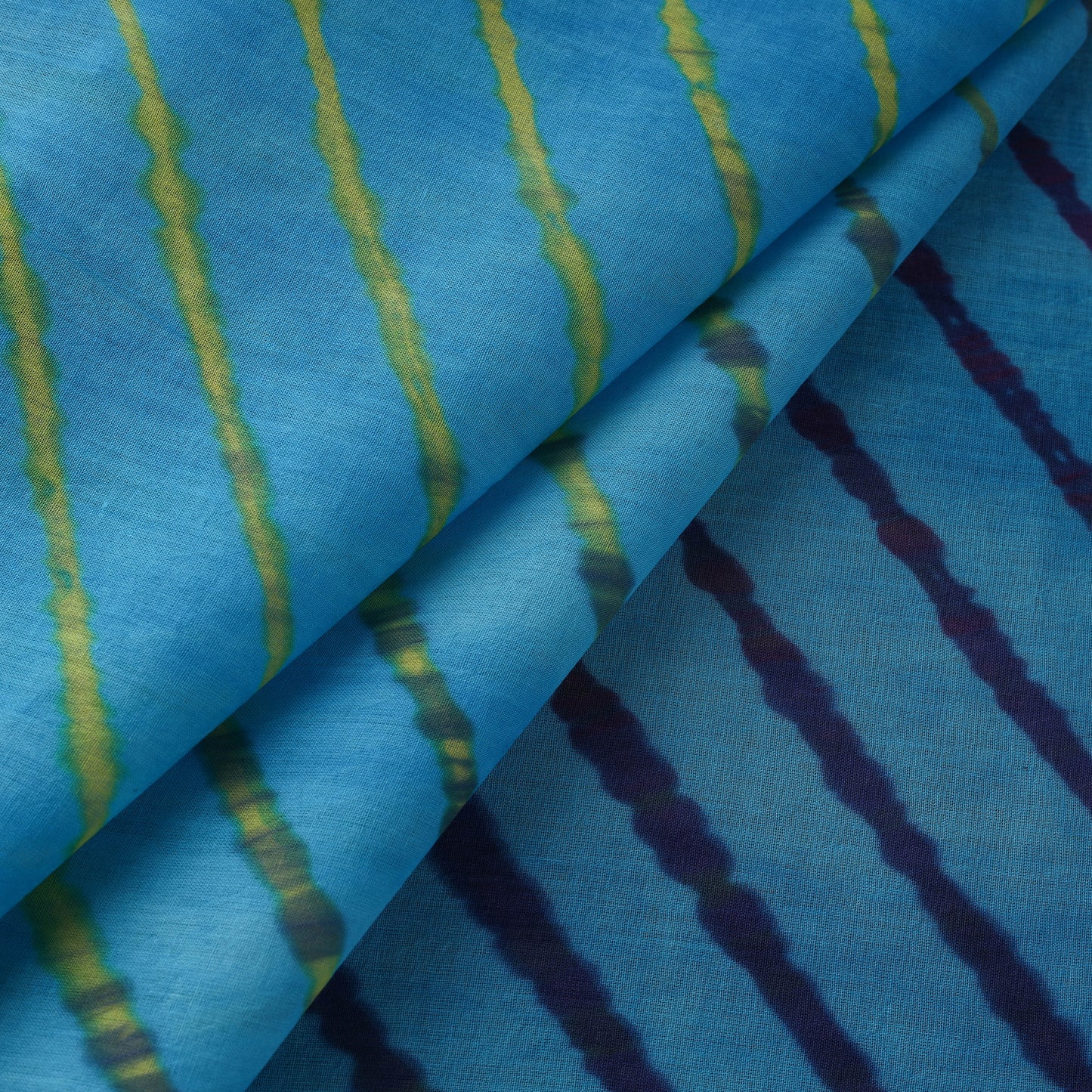 Blue - Leheriya Tie-Dye Cotton Fabric 10