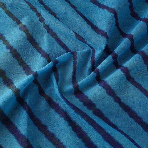 Blue - Leheriya Tie-Dye Cotton Fabric 10
