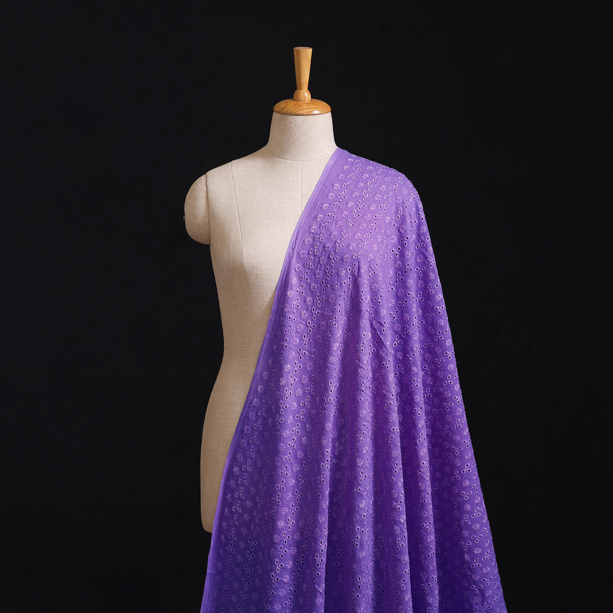 Floral Embroidered Cotton Hakoba Fabric 16