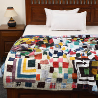 Multicolor - Tagai Patchwork Quilt / Blanket (90 X 63 in) 02