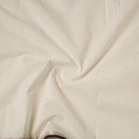 White - Handloom Mangalagiri Cotton Fabric with Zari Border 04