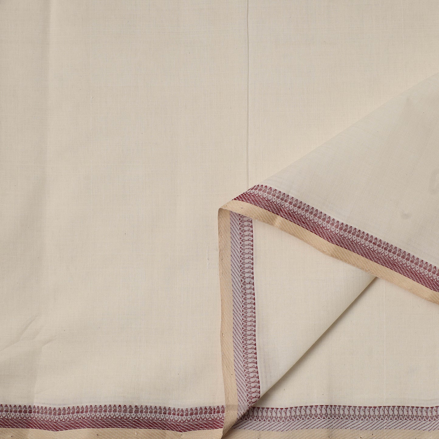 Handloom Mangalagiri Cotton Fabric with Thread Border 06