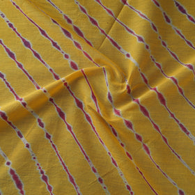 Yellow - Leheriya Tie-Dye Cotton Fabric 11