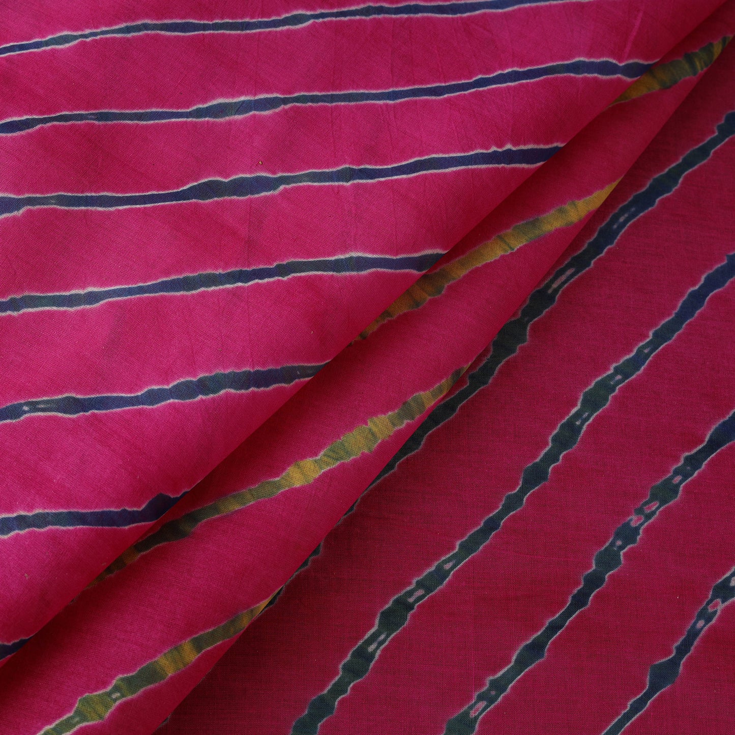 Pink - Leheriya Tie-Dye Cotton Fabric 12