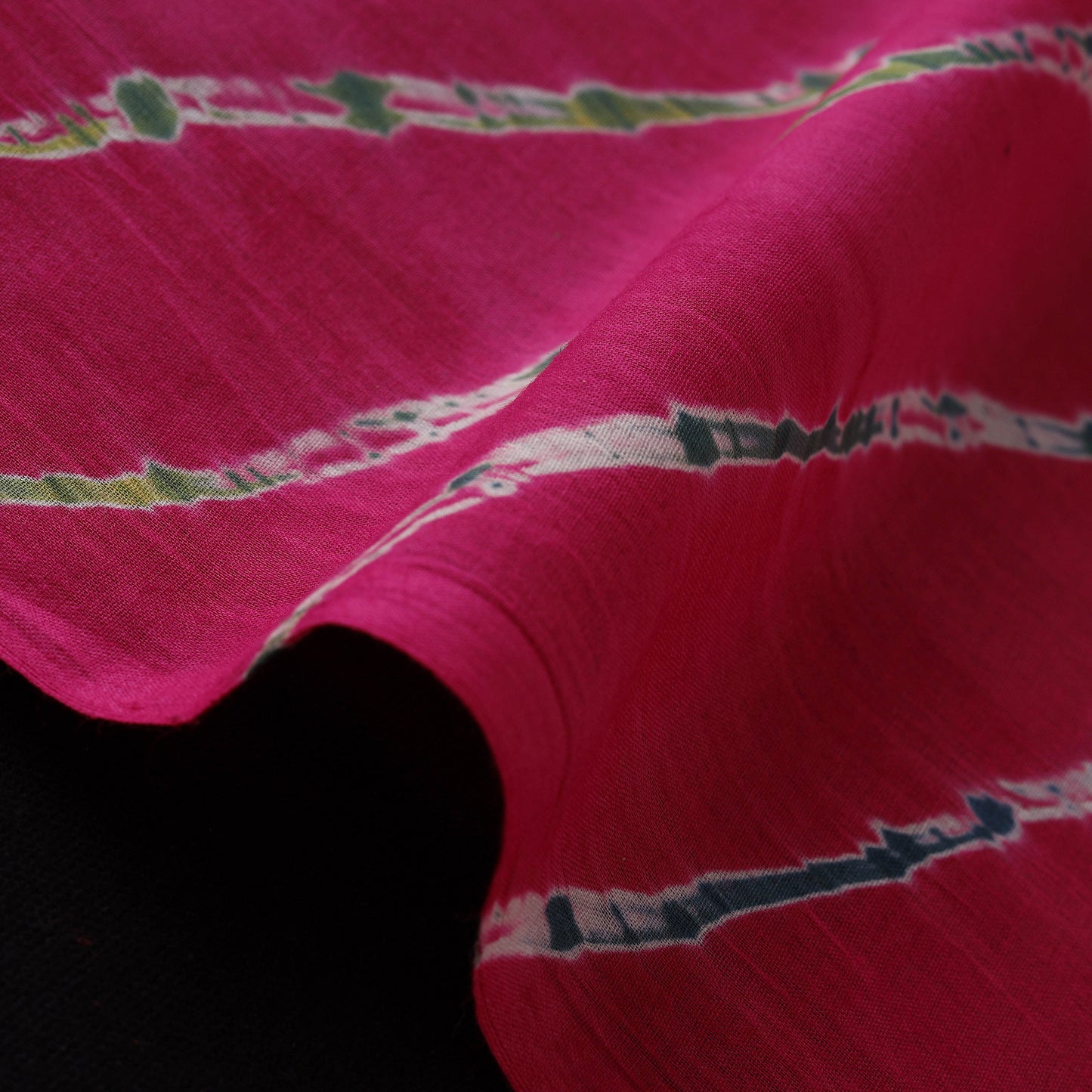 Pink - Leheriya Tie-Dye Cotton Fabric 12