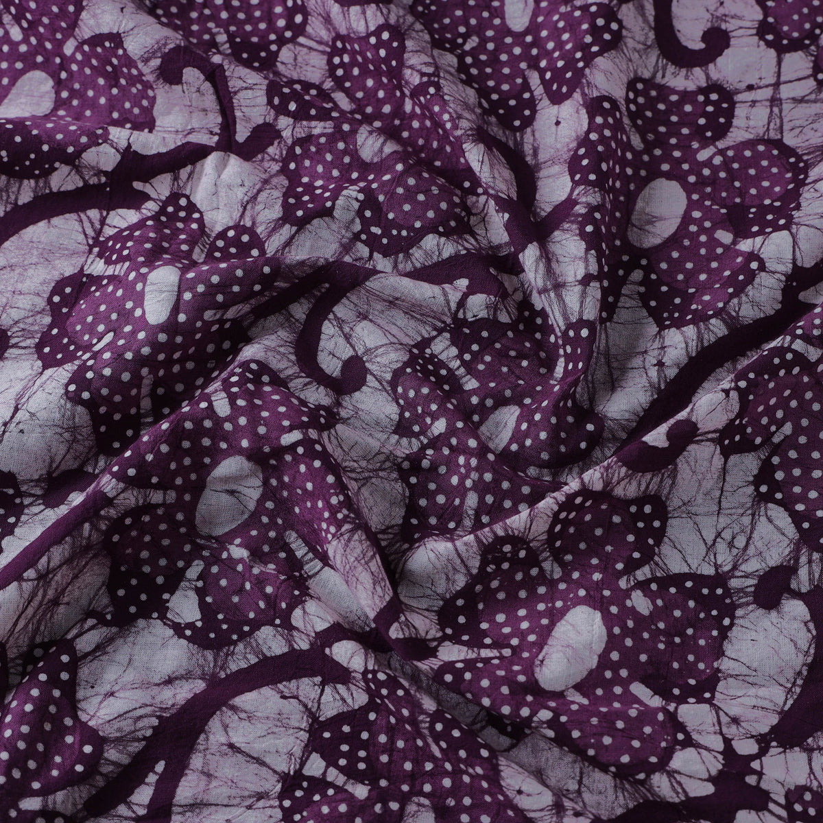 Purple - Pure Cotton Batik Print Fabric 11