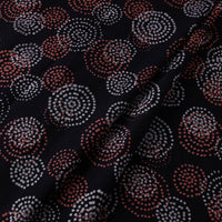 Black - Pure Cotton Batik Print Fabric 12