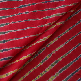 Red - Leheriya Tie-Dye Cotton Fabric 13