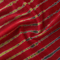 Red - Leheriya Tie-Dye Cotton Fabric 13