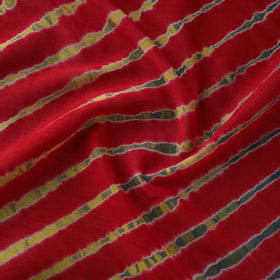 Red - Leheriya Tie-Dye Cotton Fabric 13