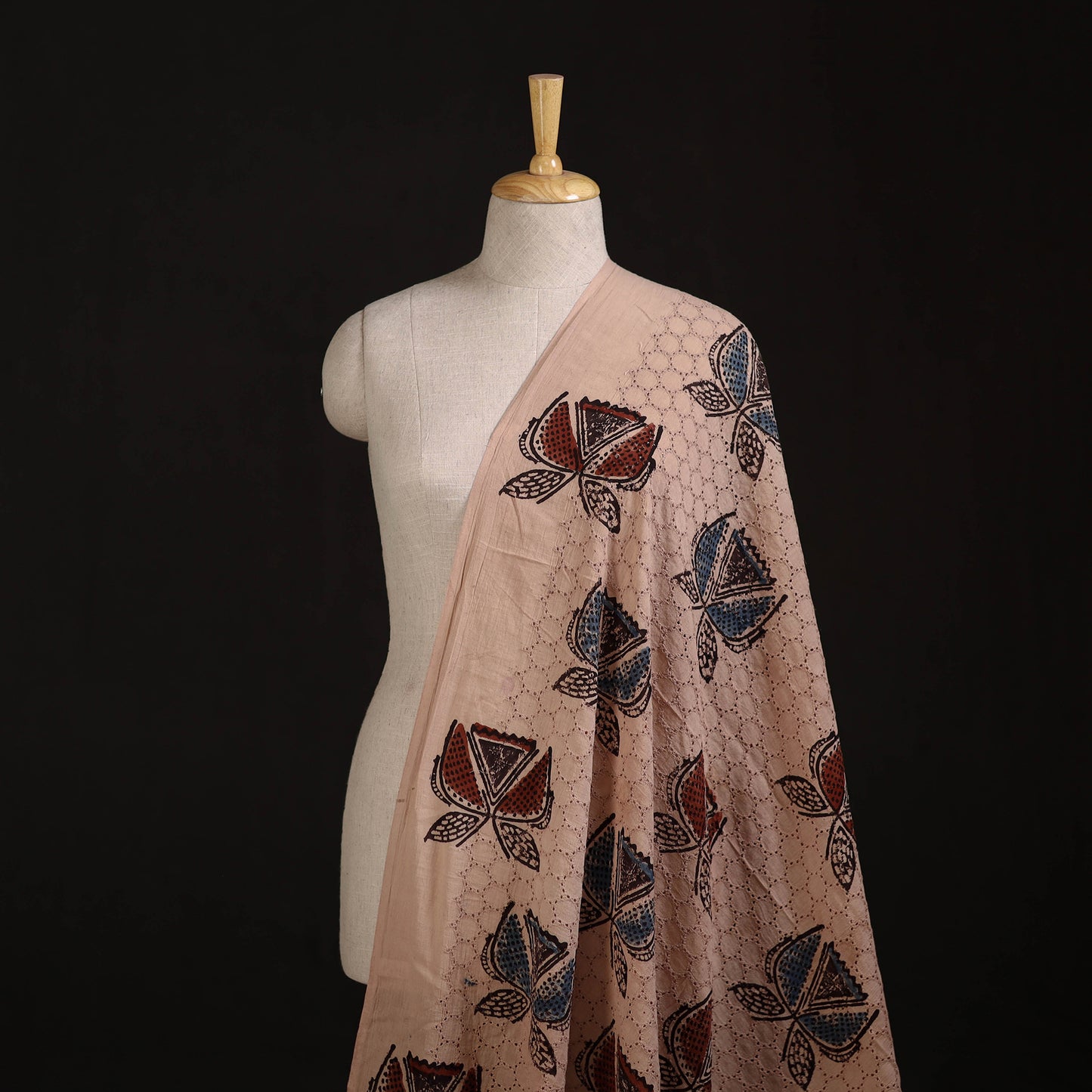 Ajrakh Hand Block Print Natural Dyed Cotton Hakoba Fabric 42