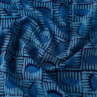 Blue - Pure Cotton Batik Print Fabric 14