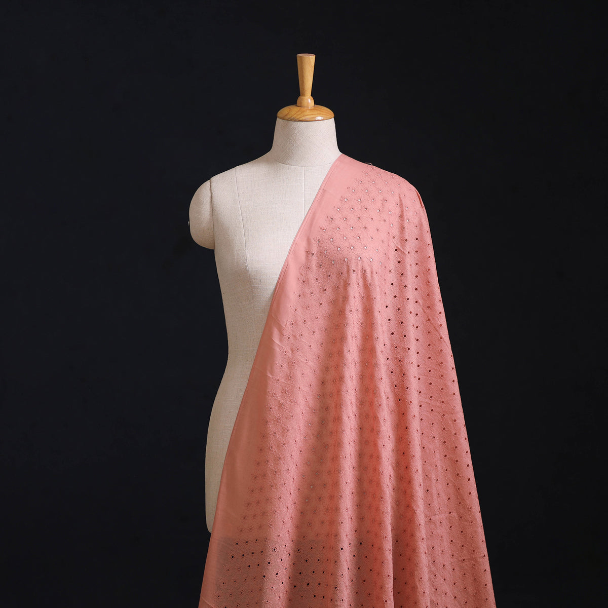 Floral Embroidered Cotton Hakoba Fabric 03