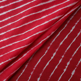 Red - Leheriya Tie-Dye Mul Cotton Fabric 14