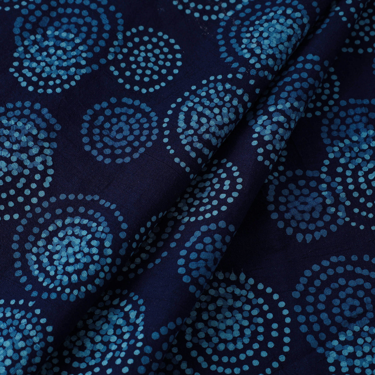 Blue - Pure Cotton Batik Print Fabric 15