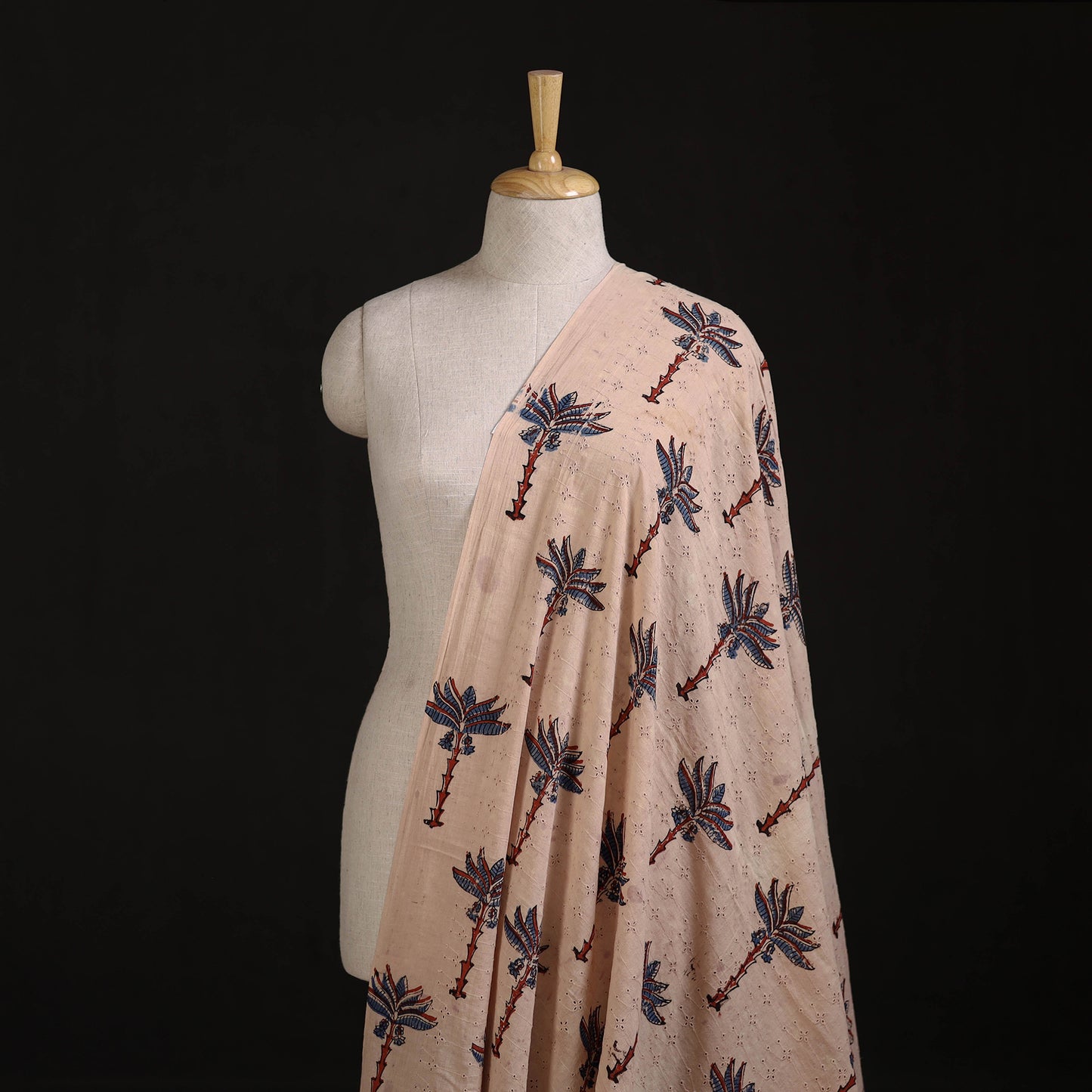 Ajrakh Hand Block Print Natural Dyed Cotton Hakoba Fabric 40