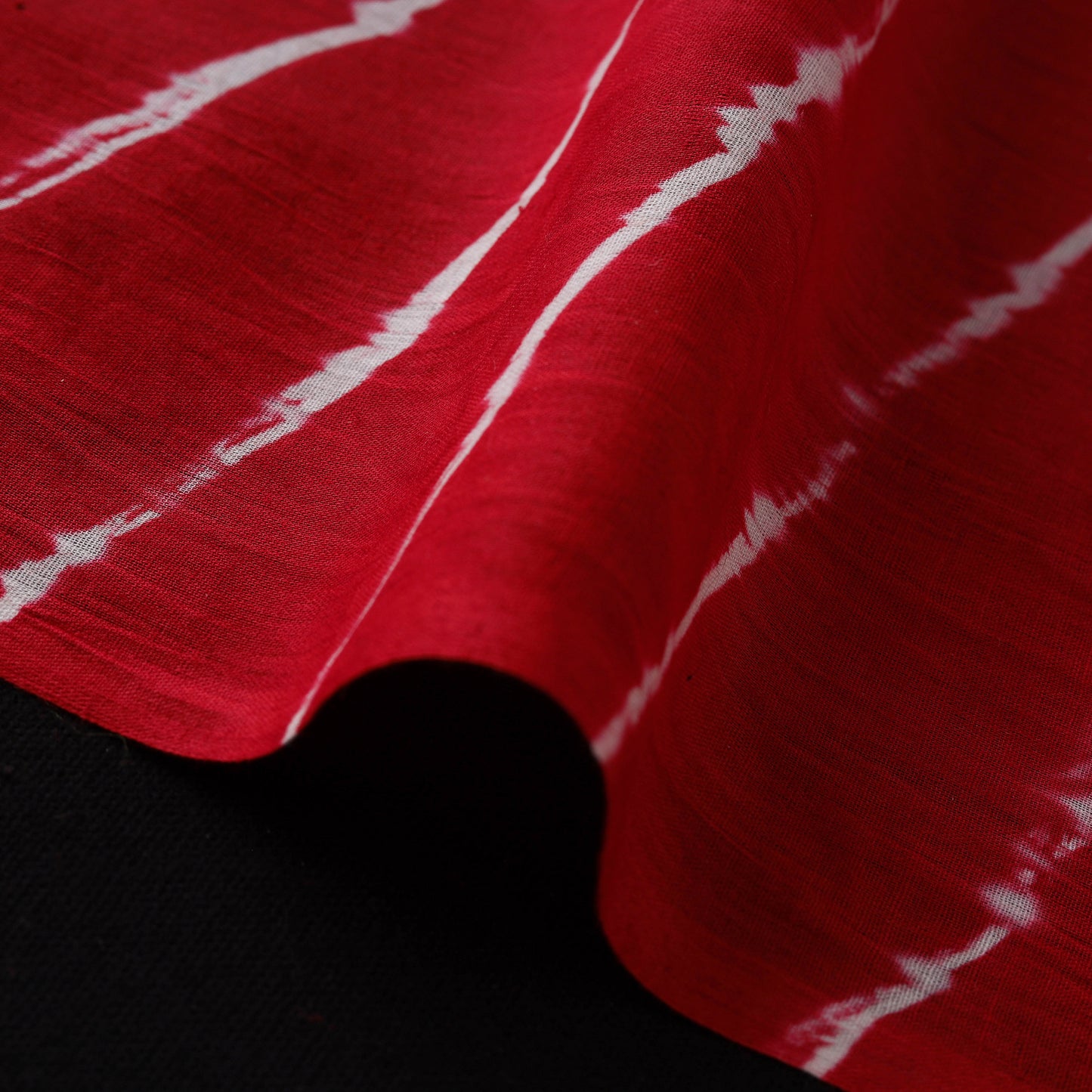 Red - Leheriya Tie-Dye Mul Cotton Fabric 14
