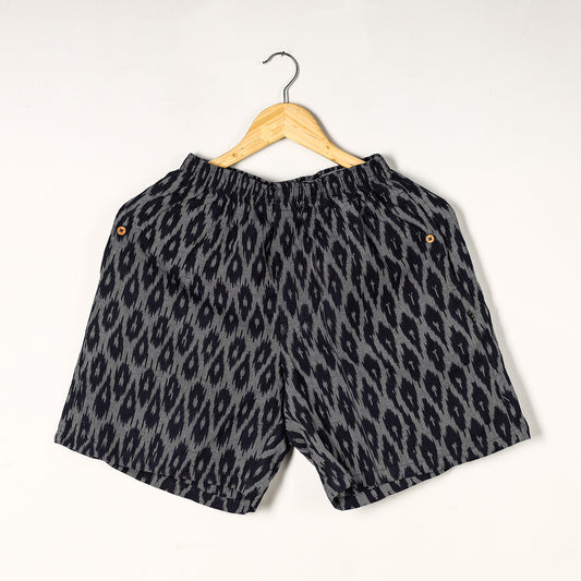 Black - Pochampally Ikat Cotton Unisex Boxer/Shorts