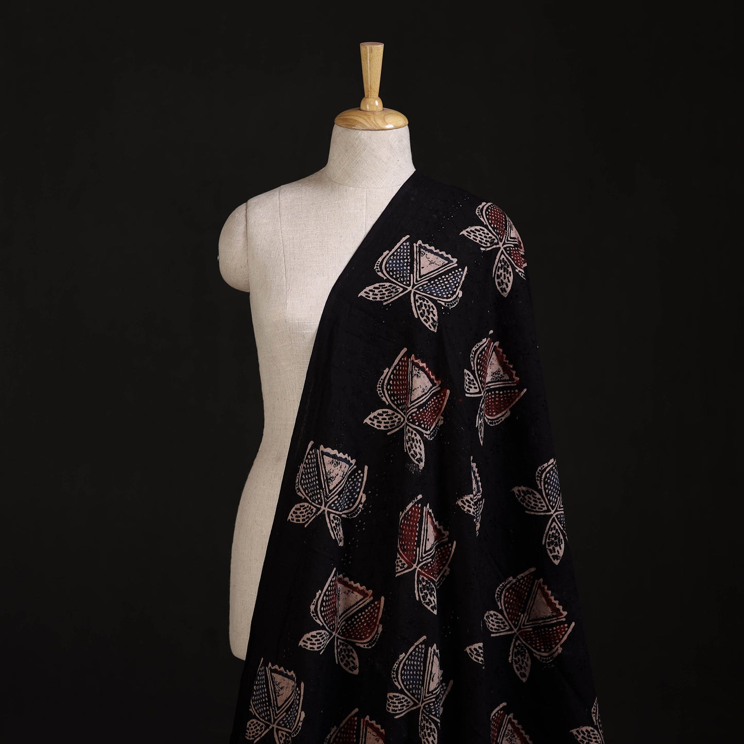 Ajrakh Hand Block Print Natural Dyed Cotton Hakoba Fabric 35