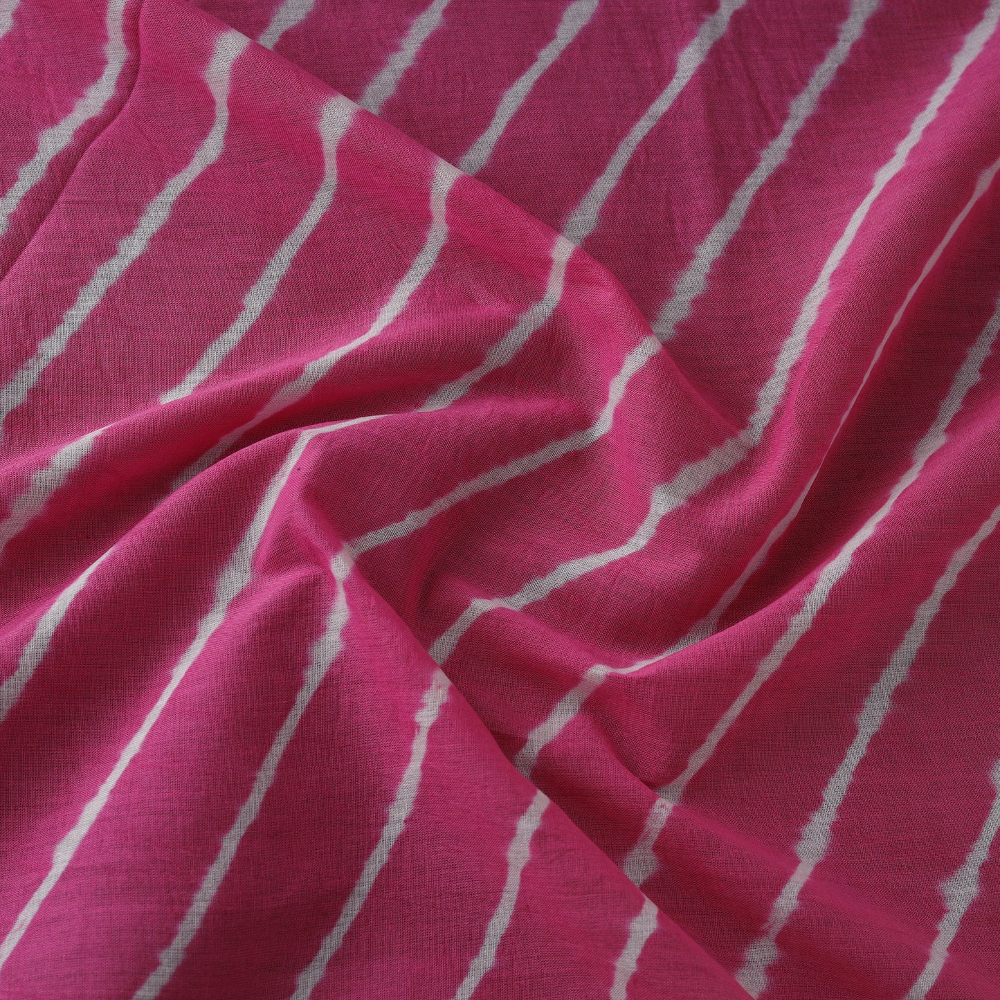 Pink - Leheriya Tie-Dye Mul Cotton Fabric 15