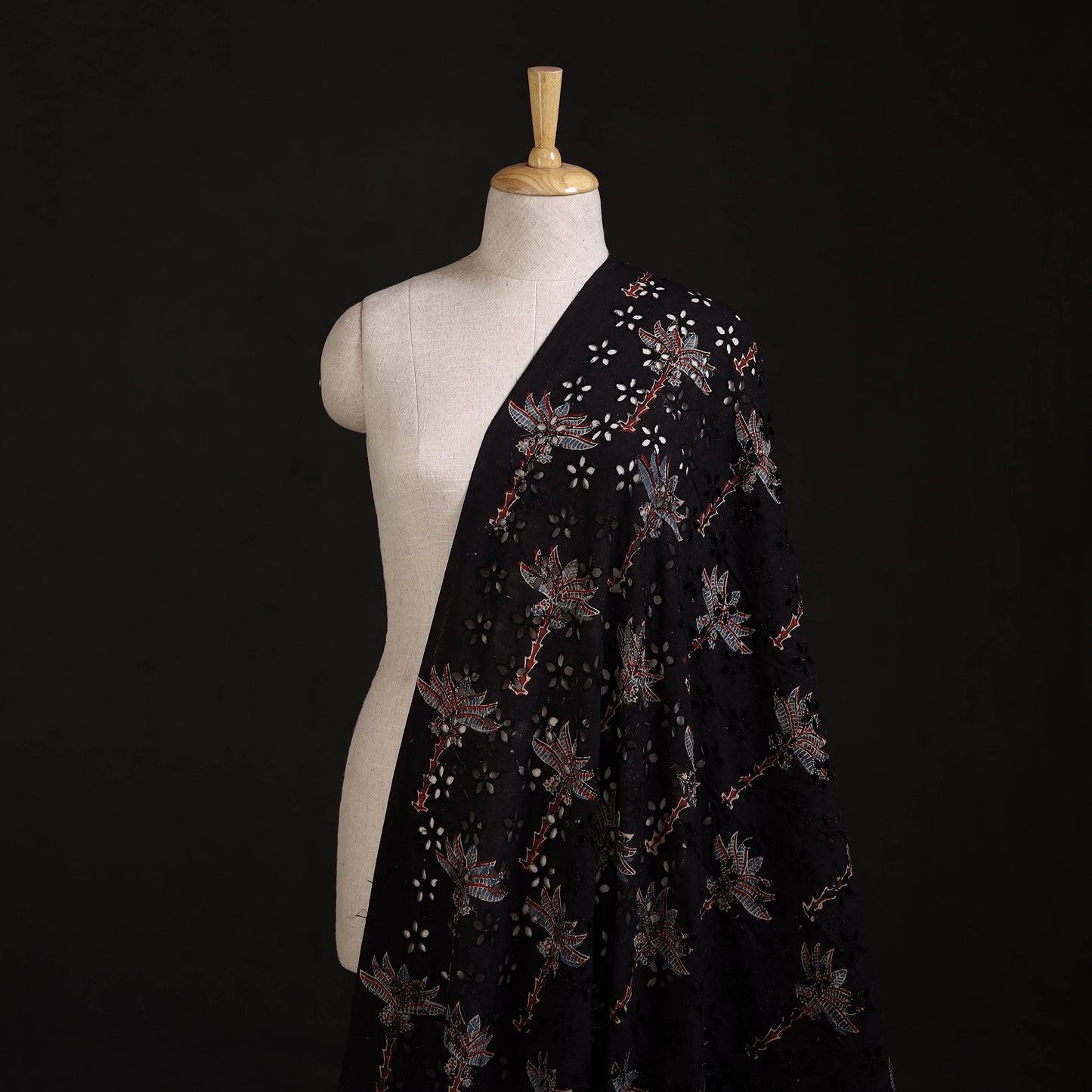 Ajrakh Hand Block Print Natural Dyed Cotton Hakoba Fabric 33