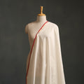 White - Handloom Mangalagiri Cotton Fabric with Zari Border 01