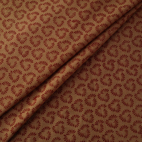Brown - Bagh Hand Block Print Natural Dyed Cotton Fabric 01