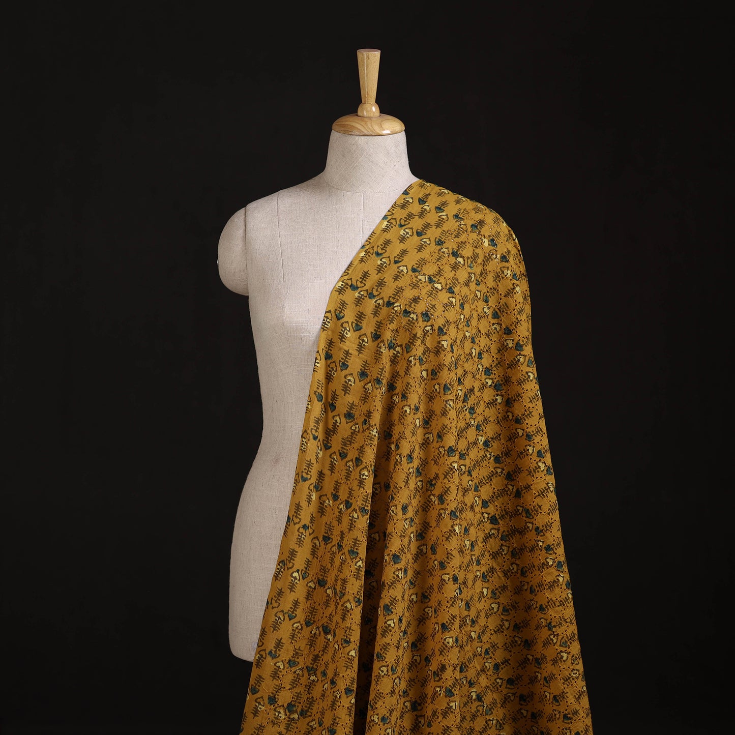 Ajrakh Hand Block Print Natural Dyed Cotton Hakoba Fabric 25