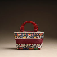 Multicolor - Madhubani Handpainted Jute Cotton Hand Bag 18
