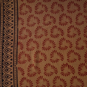 Brown - Bagh Hand Block Print Natural Dyed Cotton Fabric 01